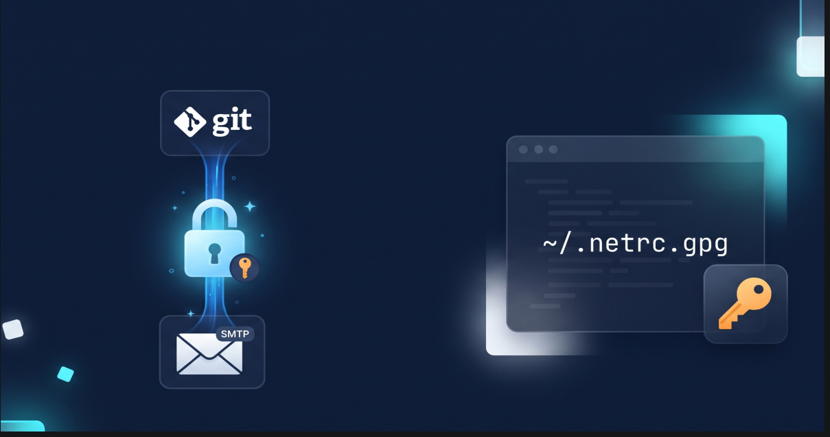 Secure SMTP Authentication for Git and b4 Using GPG-Encrypted netrc